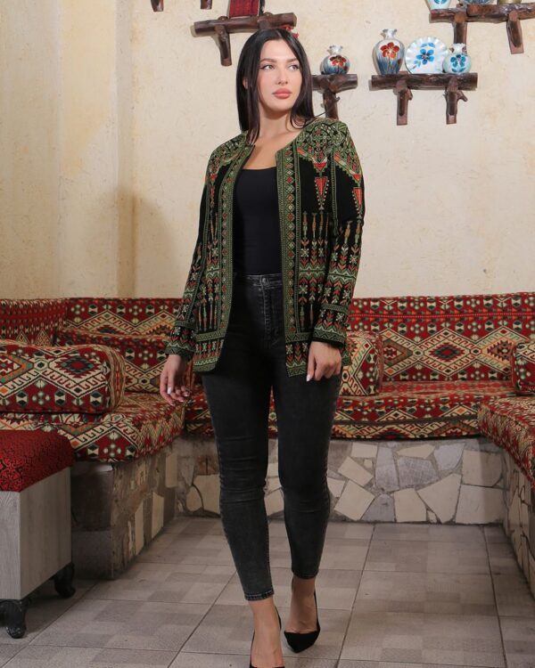 Embroidered Jordanian Palestinian jacket-grn3