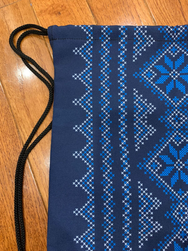 Palestinian Realistic Embroidery Pattern #16 Customized Drawstring Bag - Image 3