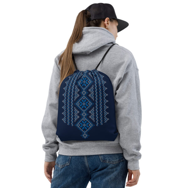 Palestinian Realistic Embroidery Pattern #16 Customized Drawstring Bag - Image 5
