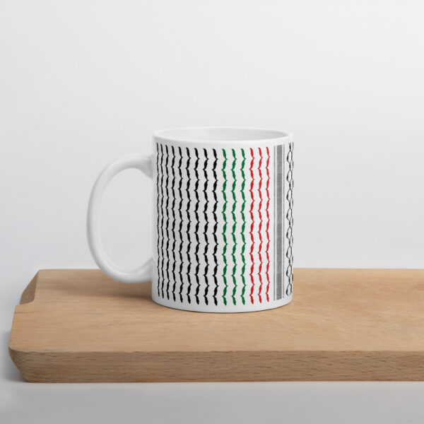 I love Palestine my homeland map kufiya coffee mug