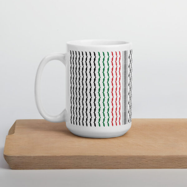 I love Palestine my homeland map kufiya coffee mug