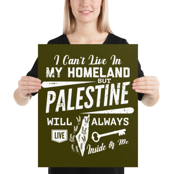 Palestine Will Always Live Inside Of Me Typography Framed Poster - Image 5