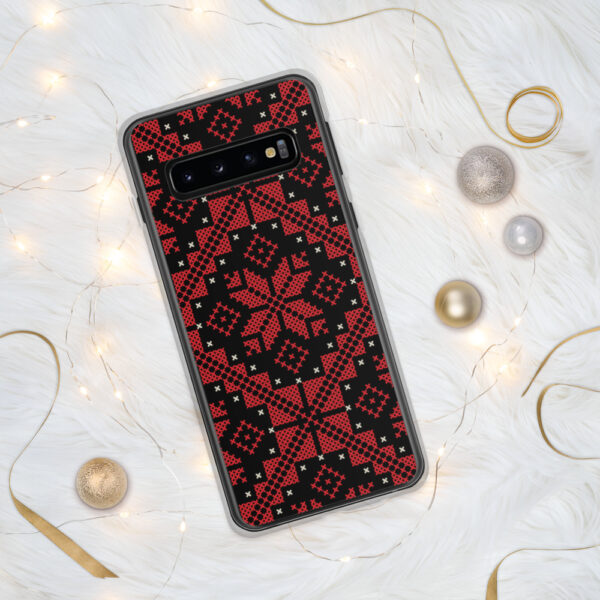 Palestinian Tatreez Samsung Case Custom Embroidery Pattern12 -RED