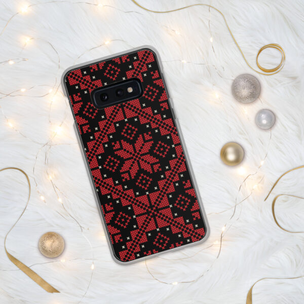 Palestinian Tatreez Samsung Case Custom Embroidery Pattern12 -RED - Image 4