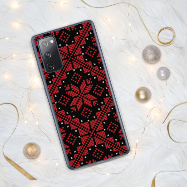 Palestinian Tatreez Samsung Case Custom Embroidery Pattern12 -RED - Image 6