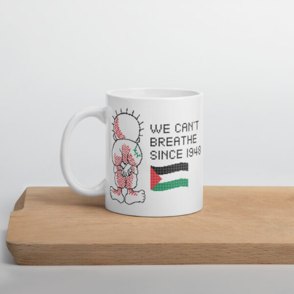 Palestine Handala Palestinian Flag We Can’t Breathe Customized Mug - Image 4