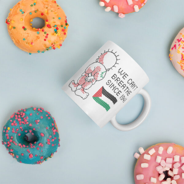 Palestine Handala Palestinian Flag We Can’t Breathe Customized Mug - Image 3