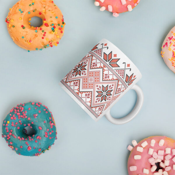 Palestinian Jordanian Tatreez Coffee Mug Embroidery Pattern#2 - Image 3