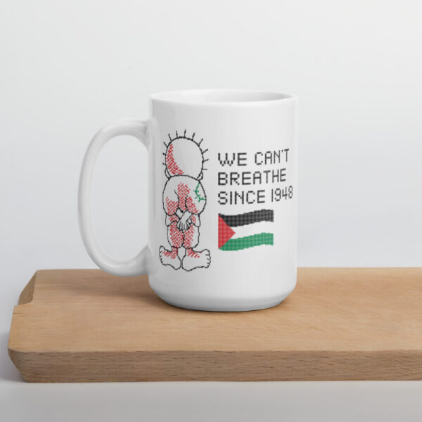 Palestine Handala Palestinian Flag We Can’t Breathe Customized Mug - Image 2