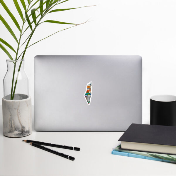 I Love Palestine My Homeland Palestinian Map Bubble-Free Stickers - Image 3