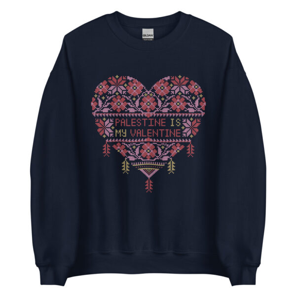 Palestine Is My Valentine Realistic Tatreez Art Women's Sweatshirt