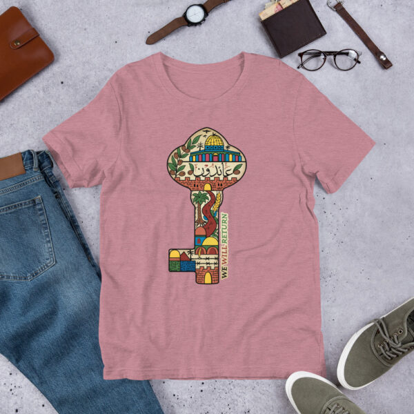 Palestinian Key of Return Palestine Freedom Custom Unisex T-Shirt - Image 9