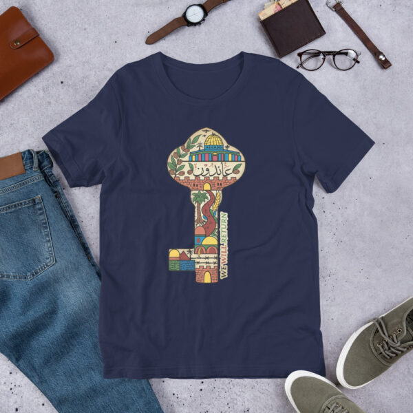 Palestinian Key of Return Palestine Freedom Custom Unisex T-Shirt - Image 6