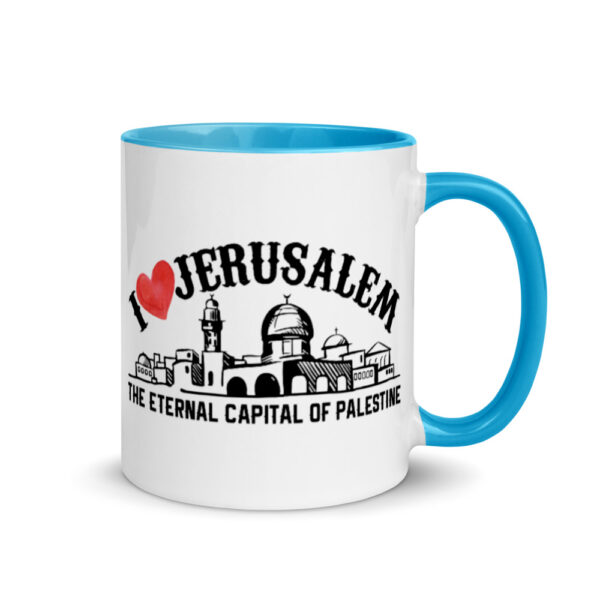 I Love Jerusalem the Eternal Capital of Palestine Custom Coffee Mug - Image 2