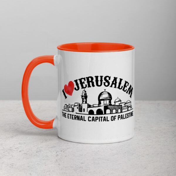 I Love Jerusalem the Eternal Capital of Palestine Custom Coffee Mug - Image 4