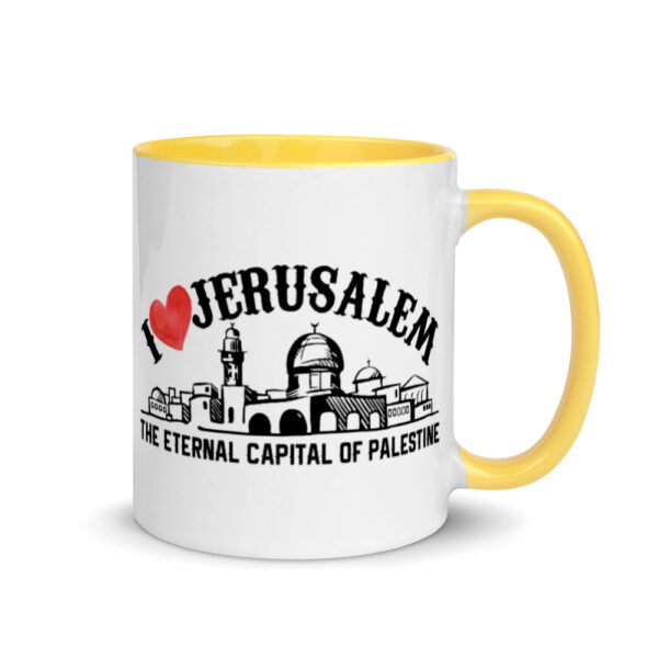 I Love Jerusalem the Eternal Capital of Palestine Custom Coffee Mug - Image 6