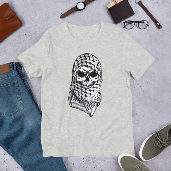 Palestine Arabic Skull Shemagh Palestinian Kufiya Custom T-shirt - Image 8