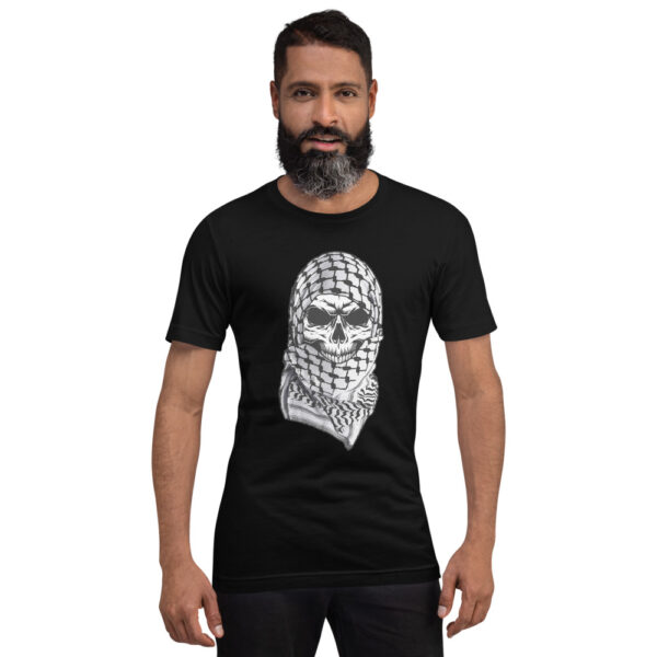 Palestine Arabic Skull Shemagh Palestinian Kufiya Custom T-shirt - Image 4