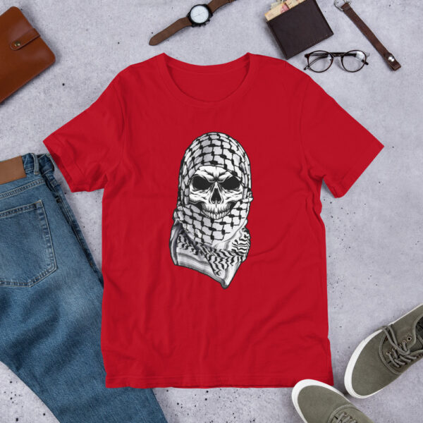 Palestine Arabic Skull Shemagh Palestinian Kufiya Custom T-shirt - Image 6
