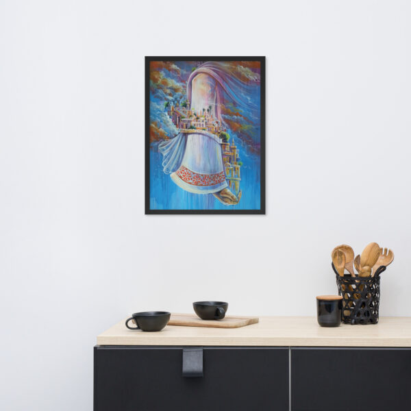 Jerusalem women framed poster, Palestine wall art, Quds painting - Image 3