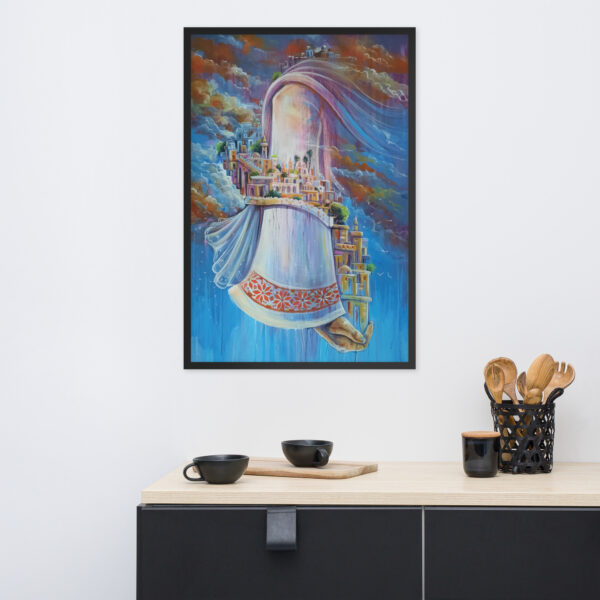 Jerusalem women framed poster, Palestine wall art, Quds painting - Image 4