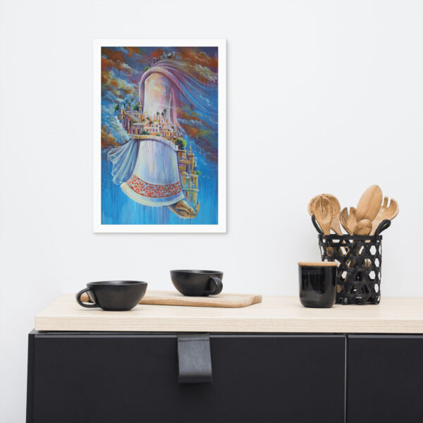 Jerusalem women framed poster, Palestine wall art, Quds painting - Image 5