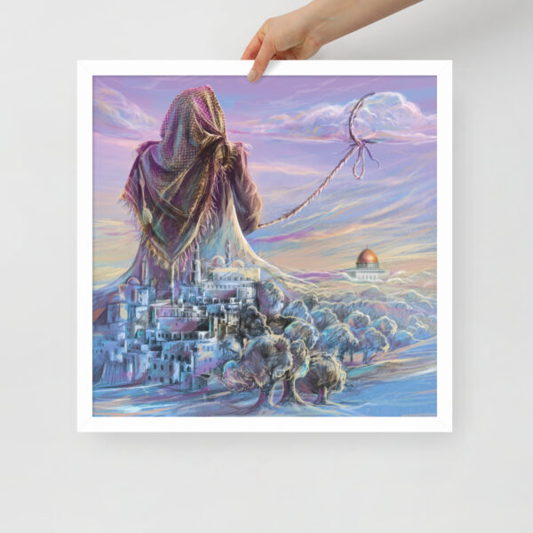 Free Palestine Drawing Jerusalem freedom framed painting wall decor - Image 2
