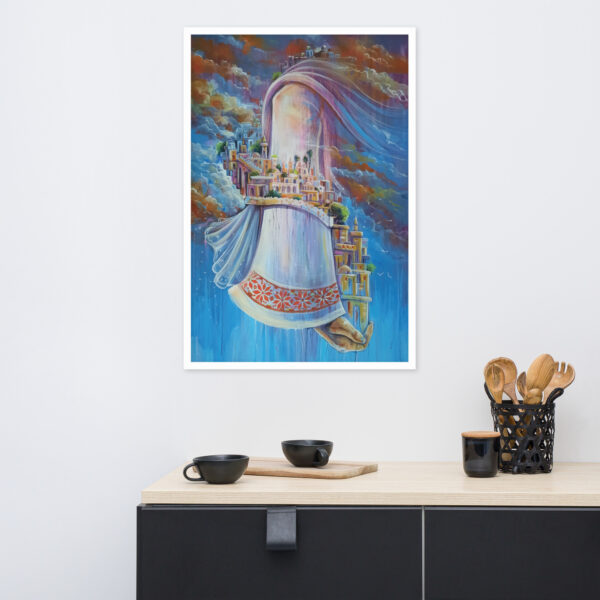 Jerusalem women framed poster, Palestine wall art, Quds painting - Image 2