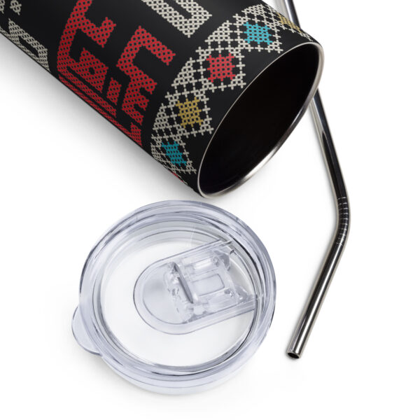 Palestine Arabic Cities Stainless Steel Tumbler Palestinian Tatreez - Image 5