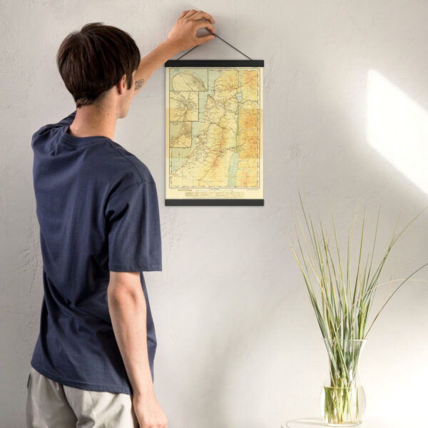 Rare Palestine Old Map, Historical Palestinian Wall Hanging - Image 6