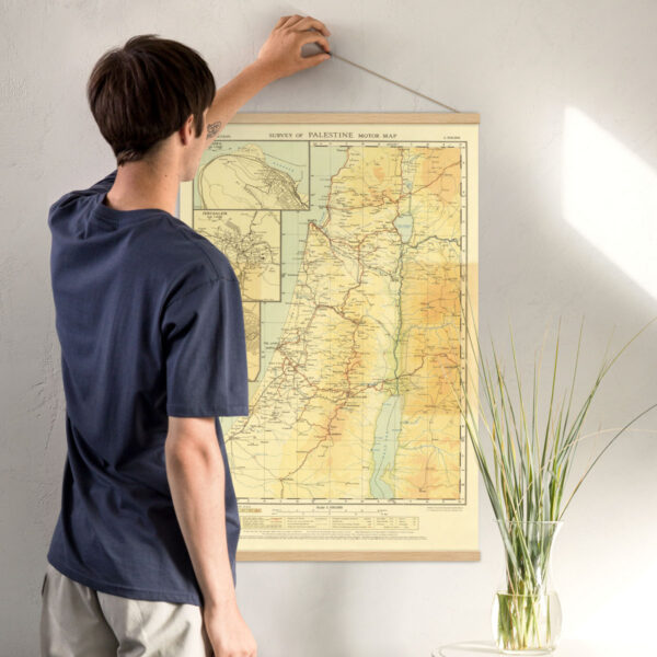 Rare Palestine Old Map, Historical Palestinian Wall Hanging - Image 7
