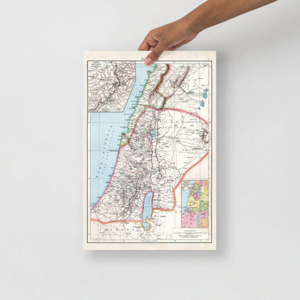 Palestine Palastina Jerusalem Roman Old Biblical Map Poster - Image 5