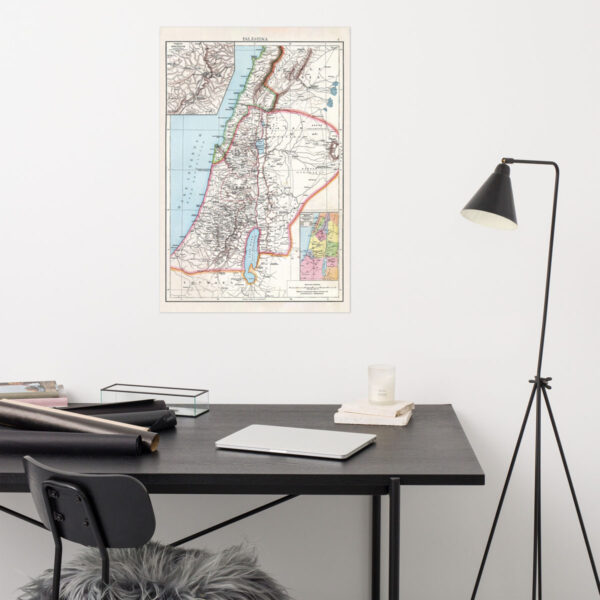 Palestine Palastina Jerusalem Roman Old Biblical Map Poster - Image 7