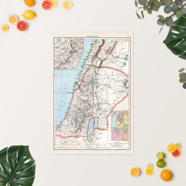 Palestine Palastina Jerusalem Roman Old Biblical Map Poster - Image 8