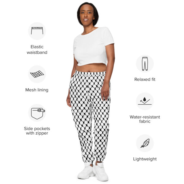 Custom Unisex Track Pants Palestinian Kufiya Hatta Pattern - Image 2