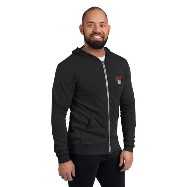 Love Palestine Zip Hoodie Custom Handhala Palestinian Flag - Image 3