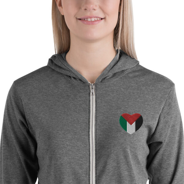 Love Palestine Zip Hoodie Custom Handhala Palestinian Flag - Image 9