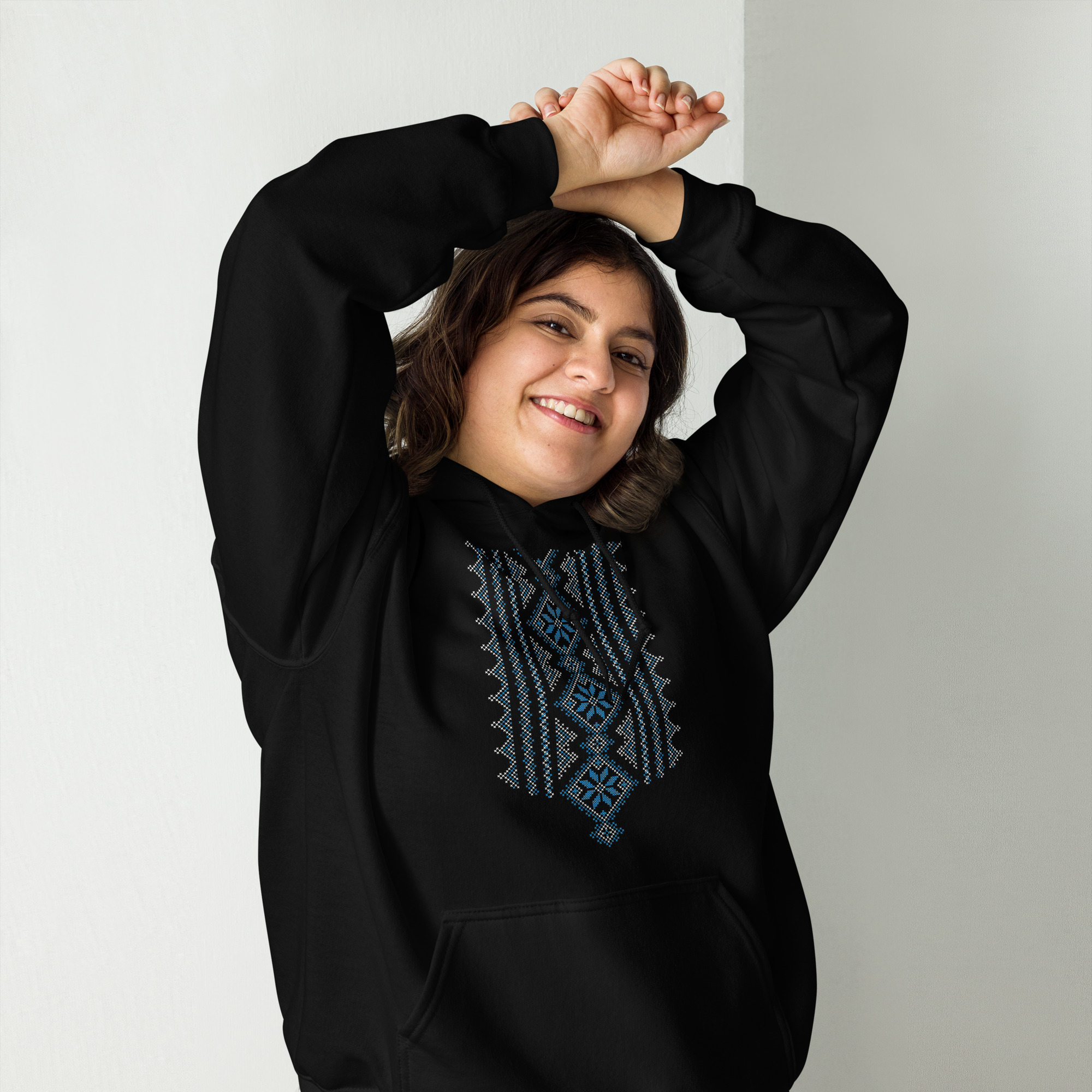 Palestinian Tatreez Embroidery Pattern Arabic women hoodie