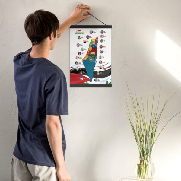 Map of Palestinian Creators Custom Poster with Hangers