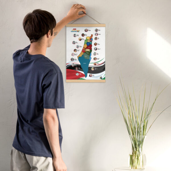Map of Palestinian Creators Custom Poster with Hangers
