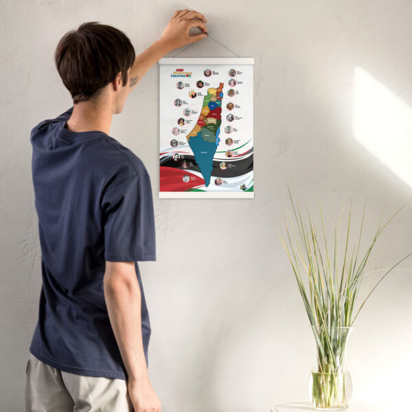 Map of Palestinian Creators Custom Poster with Hangers