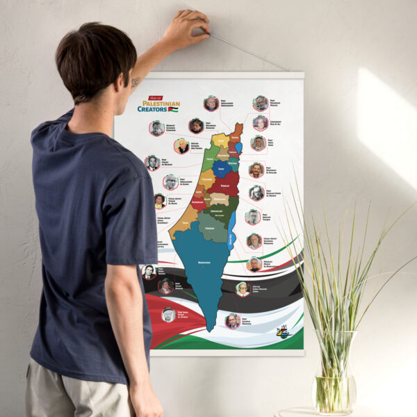 Map of Palestinian Creators Custom Poster with Hangers