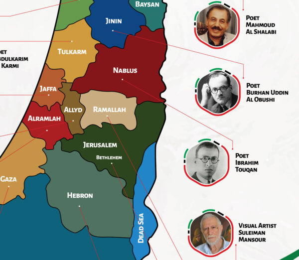 Map of Palestinian Creators Custom Poster with Hangers - Image 2