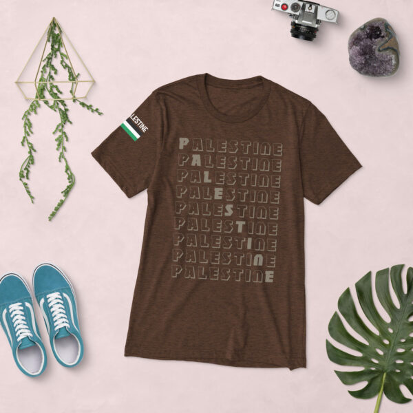 Palestine Name Pattern Top Quality Custom Tri-blend T-Shirt - Image 11