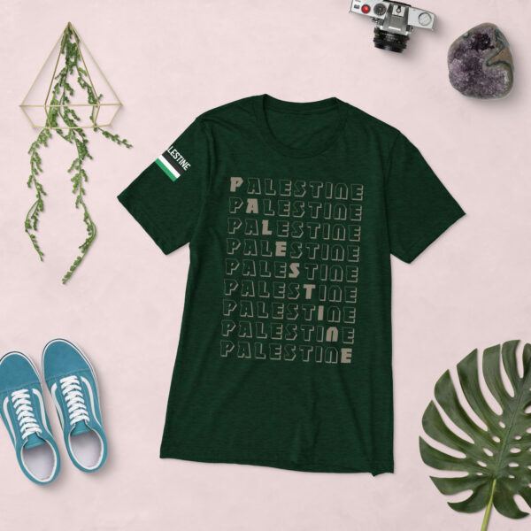 Palestine Name Pattern Top Quality Custom Tri-blend T-Shirt - Image 10