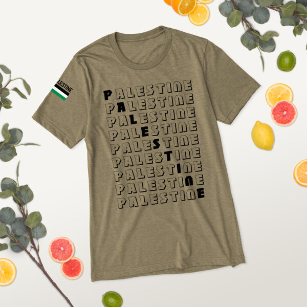 Palestine Name Pattern Top Quality Custom Tri-blend T-Shirt - Image 2