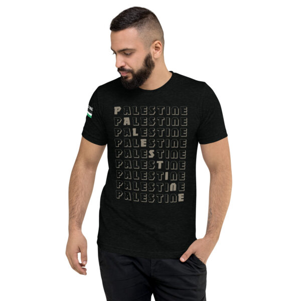 Palestine Name Pattern Top Quality Custom Tri-blend T-Shirt - Image 5