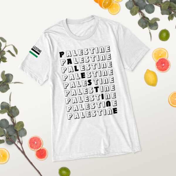 Palestine Name Pattern Top Quality Custom Tri-blend T-Shirt - Image 14
