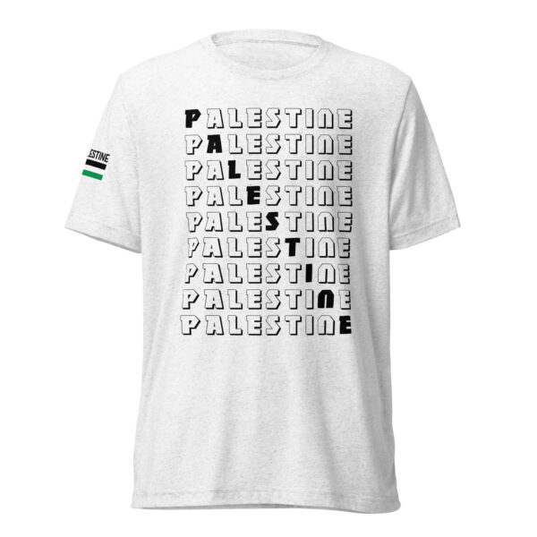 Palestine Name Pattern Top Quality Custom Tri-blend T-Shirt - Image 4