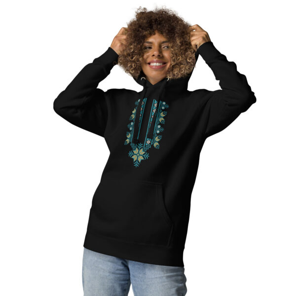plestinian traditional tatreez embroidery pattern arab fashion hoodie